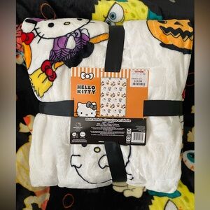 Hello kitty Halloween plush throw blanket